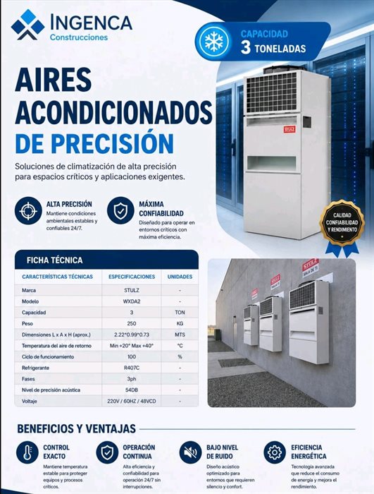 Aire acondicionado de precisión de 3 toneladas